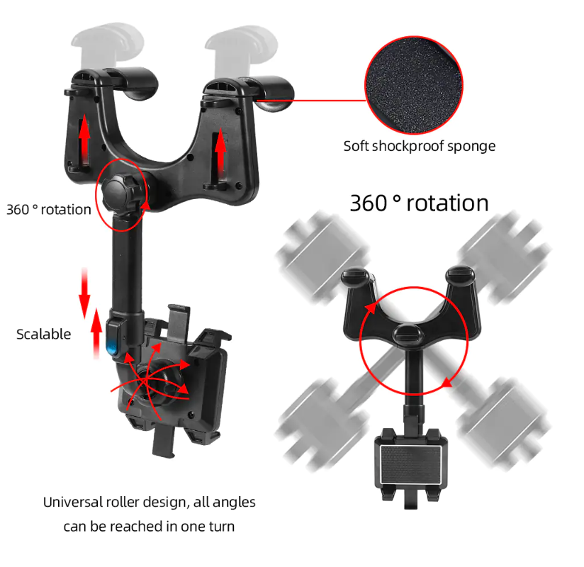 Soporte giratorio 360° para coche para smartphone
